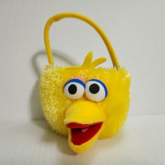 Sesame Street Other - 2006 Sesame Street Muppet Big Bird Easter Basket with Handle Yellow Furry